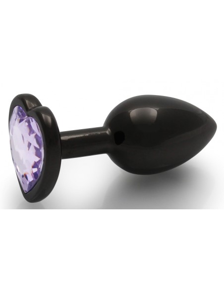 Bijou Anal Heart Gem S 6 x 2.6cm Noir & Violet | FetishXplore