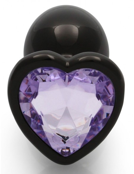 Bijou Anal Heart Gem S 6 x 2.6cm Noir & Violet | FetishXplore