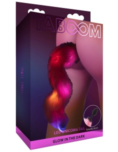 Plug avec Queue Licorne LED 6 x 2.8cm Rose Taboom | FetishXplore 2