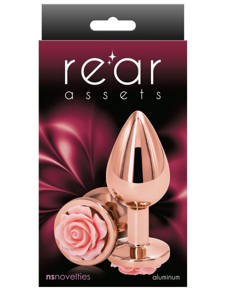 Plug Bijou Rear M 7 x 3.4cm Rose & Rose | FetishXplore