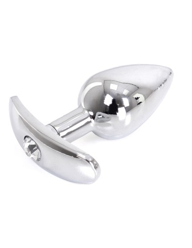 Plug Bijou anal with curved base 6 x 2.8 cm - Transparent Bijou