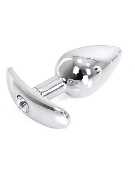 Plug Bijou anal with curved base 6 x 2.8 cm - Transparent Bijou