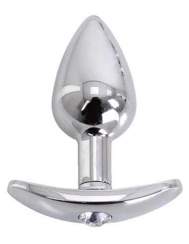 Plug Bijou anal with curved base 6 x 2.8 cm - Transparent Bijou