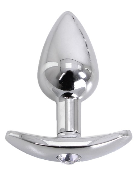 Plug Bijou anal with curved base 6 x 2.8 cm - Transparent Bijou