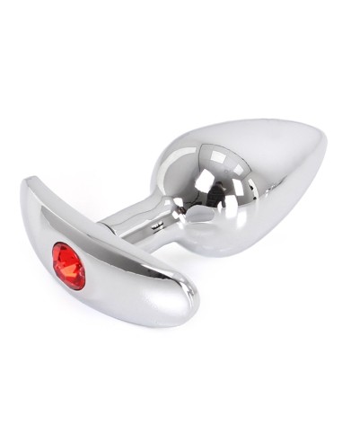 Plug Bijou Anal with Curve Base 6 x 2.8 cm - Bijou red