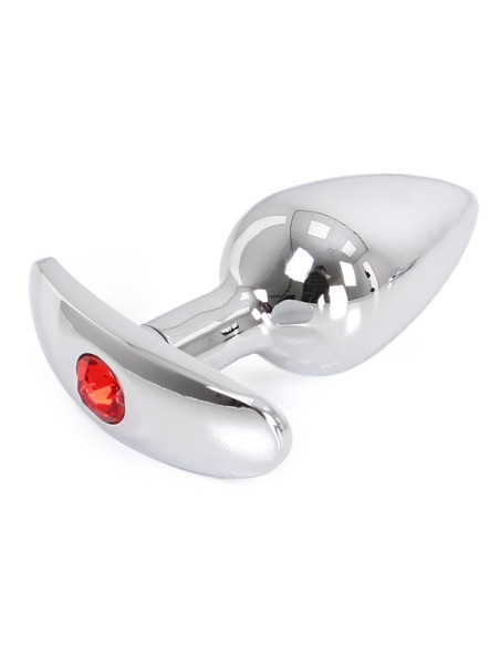 Plug Bijou Anal with Curve Base 6 x 2.8 cm - Bijou red