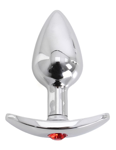 Plug Bijou Anal with Curve Base 6 x 2.8 cm - Bijou red