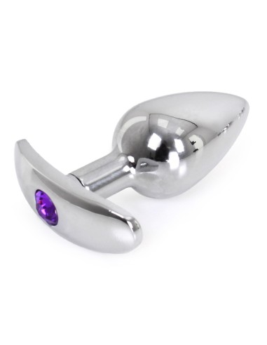 Plug Bijou anal with Curve base 6 x 2.8 cm - Bijou Violet