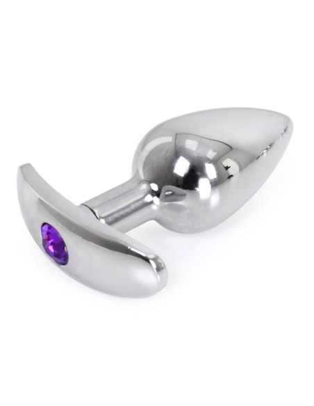Plug Bijou anal with Curve base 6 x 2.8 cm - Bijou Violet