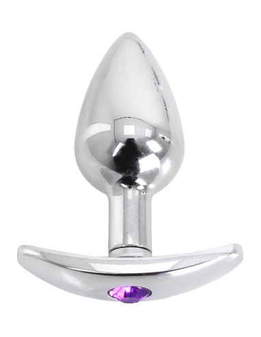 Plug Bijou anal with Curve base 6 x 2.8 cm - Bijou Violet