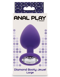 Plug Bijou Diamond Booty L 9 x 4cm Violet | FetishXplore 2