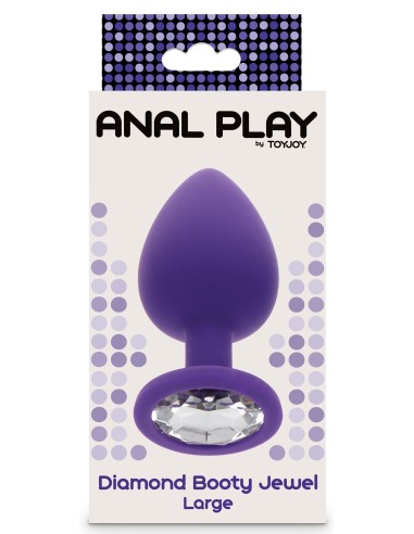 Plug Bijou Diamond Booty L 9 x 4cm Violet | FetishXplore
