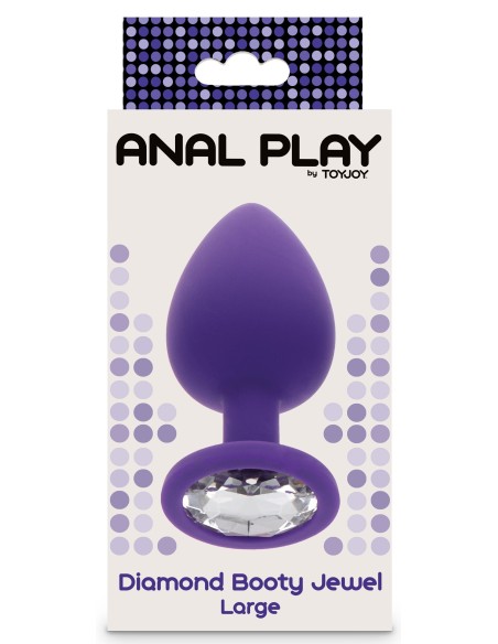 Plug Bijou Diamond Booty L 9 x 4cm Violet | FetishXplore