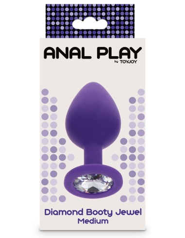 Plug Bijou Diamond Booty M 7 x 3.5cm Violet | FetishXplore