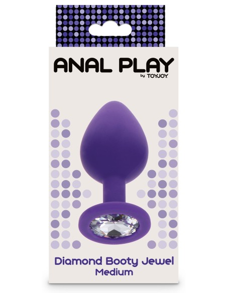 Plug Bijou Diamond Booty M 7 x 3.5cm Violet | FetishXplore