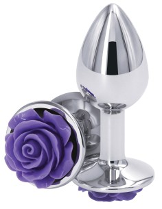 Plug Bijou Rear S 6 x 2.7cm Argenté & Violet | FetishXplore