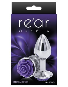 Plug Bijou Rear S 6 x 2.7cm Argenté & Violet | FetishXplore 2