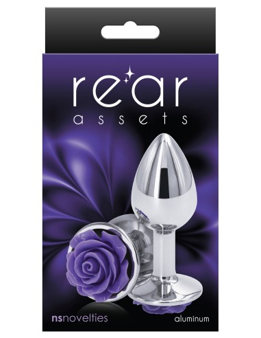 Plug Bijou Rear S 6 x 2.7cm Argenté & Violet | FetishXplore