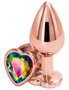 Bijou Anal Heart Rose M 7 x 3.5cm Multicolore | FetishXplore
