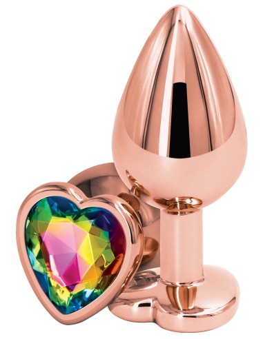 Bijou Anal Heart Rose M 7 x 3.5cm Multicolore | FetishXplore