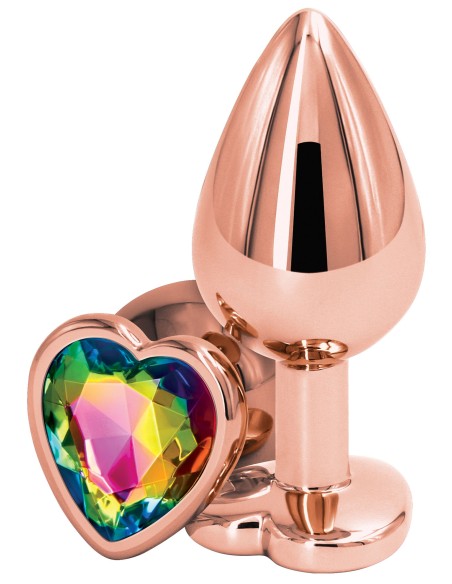 Bijou Anal Heart Rose M 7 x 3.5cm Multicolore | FetishXplore