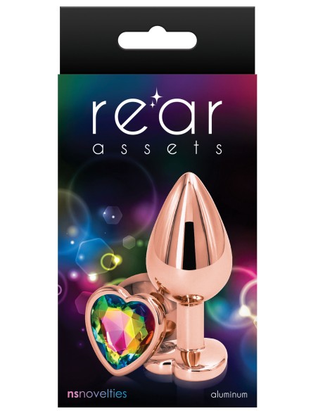 Bijou Anal Heart Rose M 7 x 3.5cm Multicolore | FetishXplore
