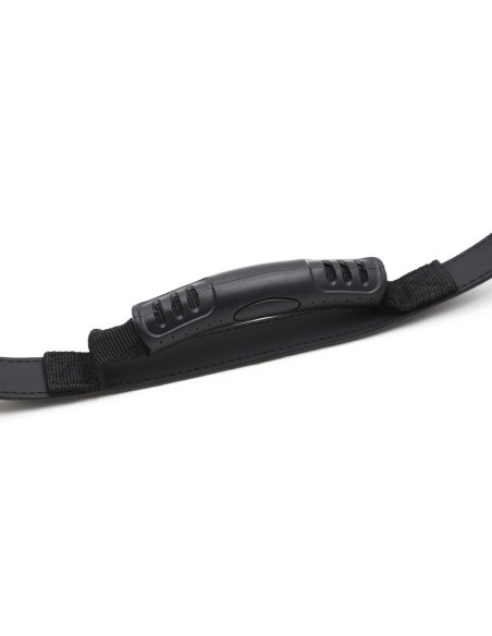 Black handcuffs with a handle