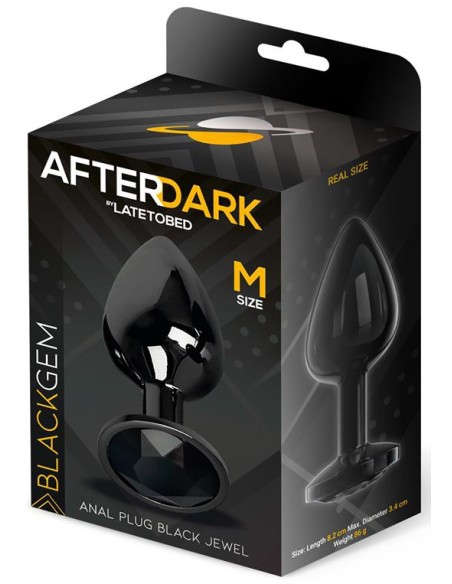 Plug Bijou AfterDark M 7 x 3.3cm Noir | FetishXplore