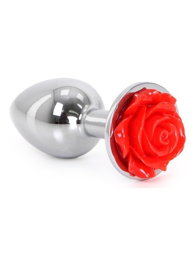 Analog Jewel Plug Alu with Rose 6 x 2.8 cm