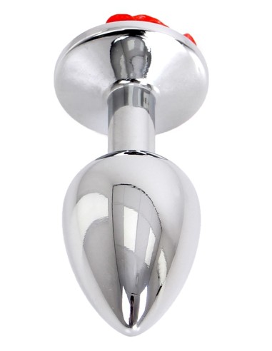 Analog Jewel Plug Alu with Rose 6 x 2.8 cm