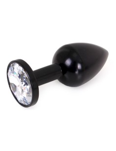 Plug Bijou Anal Alu Gem Light 6 x 2.8cm Noir | FetishXplore