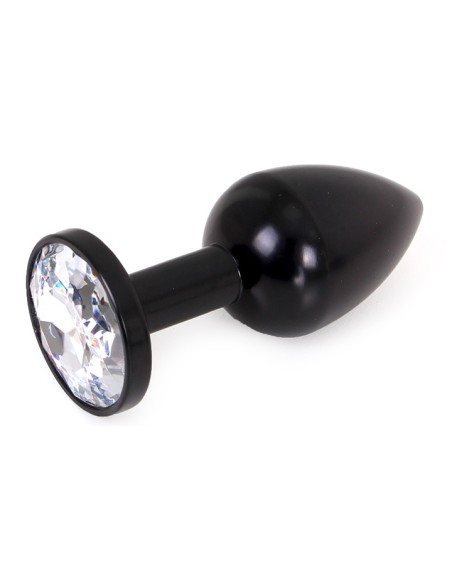 Plug Bijou Anal Alu Gem light 6 x 2.8 cm Black