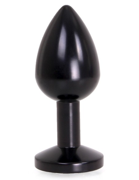 Plug Bijou Anal Alu Gem light 6 x 2.8 cm Black