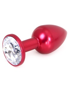 Plug Bijou Anal Alu Gem Light 6 x 2.8cm Rouge | FetishXplore