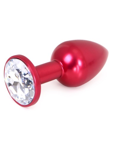Plug Bijou Anal Alu Gem Light 6 x 2.8 cm Red