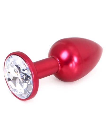 Plug Bijou Anal Alu Gem Light 6 x 2.8 cm Red