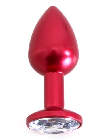 Plug Bijou Anal Alu Gem Light 6 x 2.8 cm Red