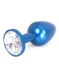 Plug Bijou Anal Alu Gem Light 6 x 2.8cm Bleu | FetishXplore