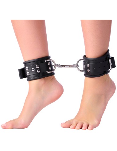 Leather ankle cuffs Black