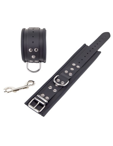Leather ankle cuffs Black