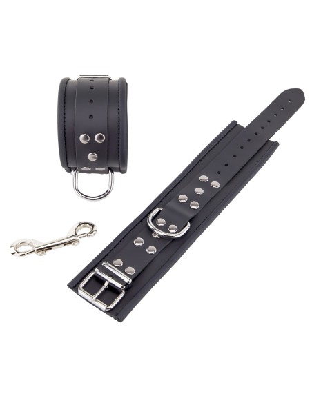 Leather ankle cuffs Black