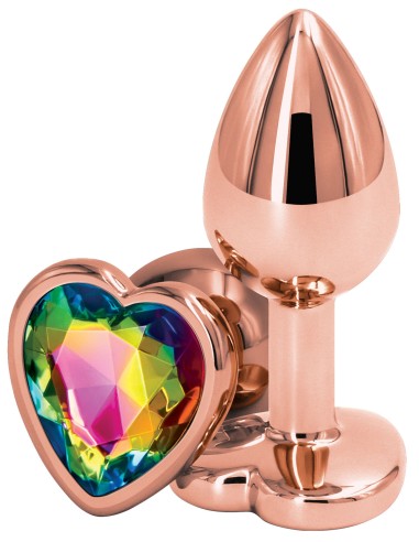 Bijou Anal Heart Rose S 6 x 2.7cm Multicolore | FetishXplore