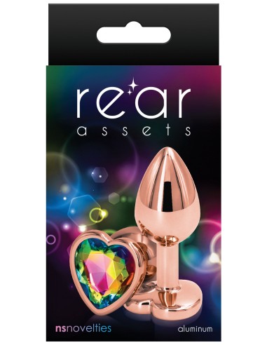Bijou Anal Heart Rose S 6 x 2.7cm Multicolore | FetishXplore