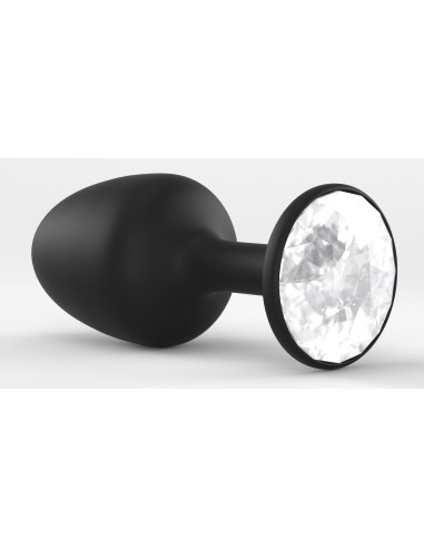 Plug Bijou Geisha Diamond 7 x 3.2cm Noir | FetishXplore