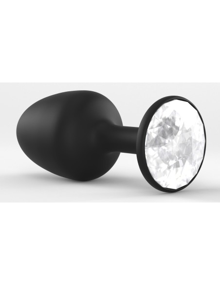 Plug Bijou Geisha Diamond 7 x 3.2cm Noir | FetishXplore