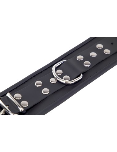 Menottes Cuir Chevilles Noir BDSM - The Red | FetishXplore