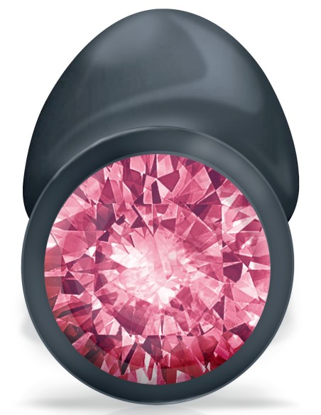 Plug Bijou Geisha Diamond 7 x 3.2cm Noir Rubis | FetishXplore