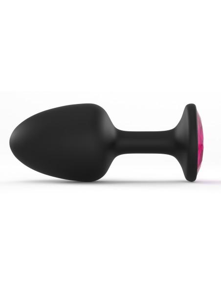 Plug Bijou Geisha Diamond 7 x 3.2cm Noir Rubis | FetishXplore