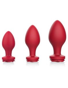 Lot de 3 Plugs Bijou Rosa Roses Rouge | FetishXplore