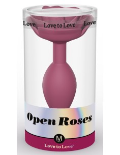 Plug Bijou Anal Open Roses M 8 x 3.3cm Rose | FetishXplore 2
